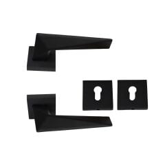 Nobel Yıldız Siyah Kare Rozetli Kapı Kolu