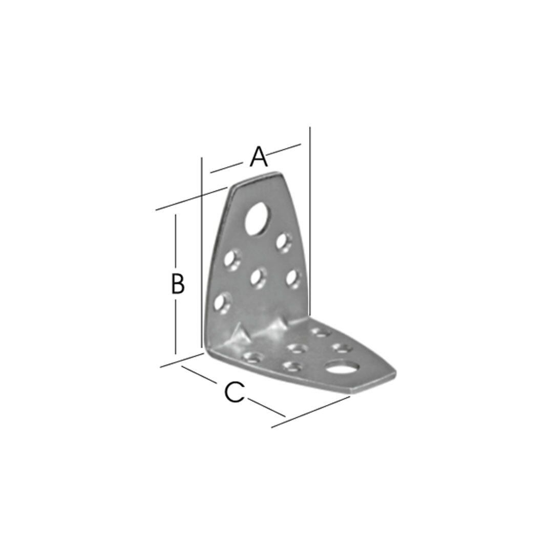 90° Oval Köşebent Gönye