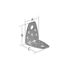 90° Oval Köşebent Gönye