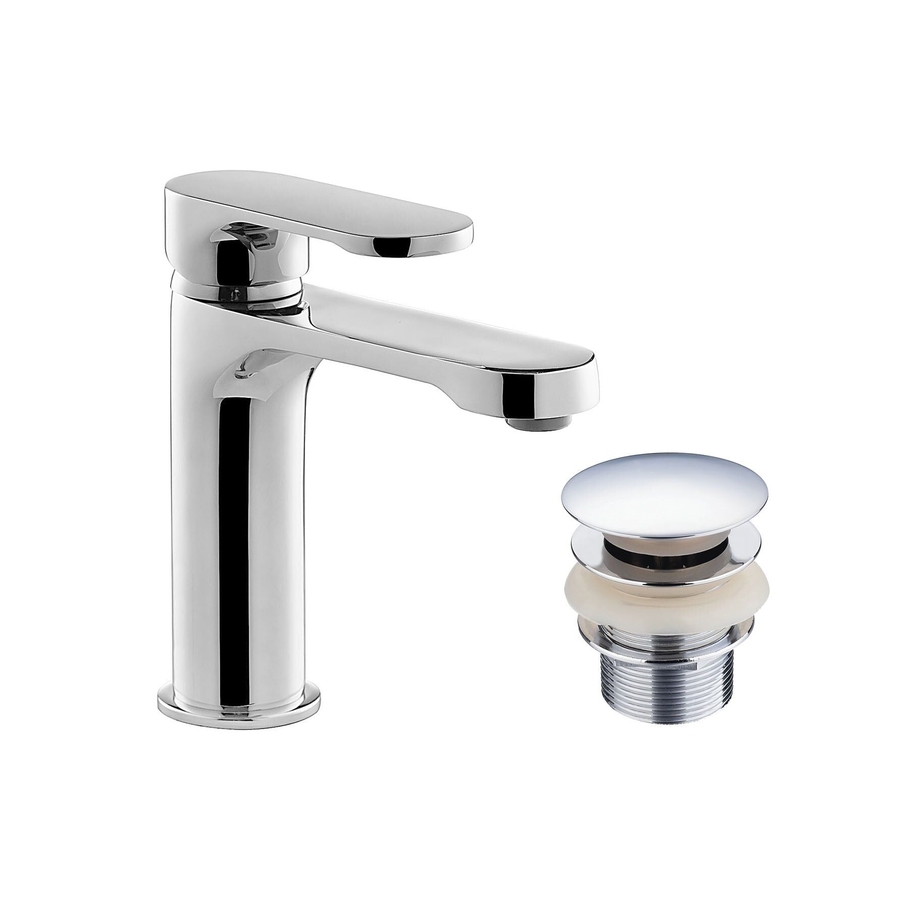 Moon Regular Lavabo Bataryası Otomatik Sifonlu - Chrome / 1/2