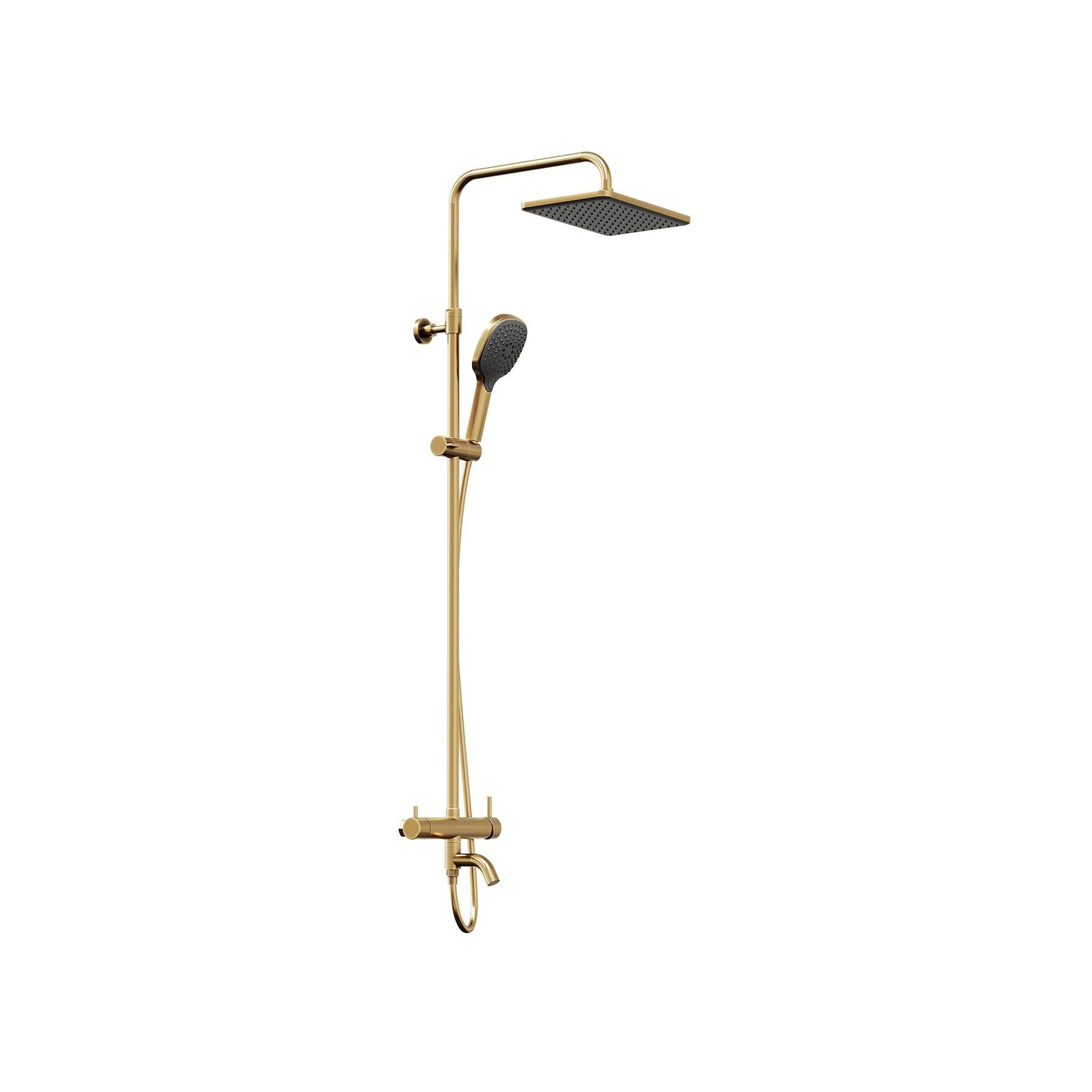 Mode S Rain Duş Seti 3 Yollu - Brushed Gold