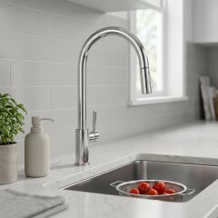 Eterno Spiralli Mutfak Bataryası C Tipi - Brushed Nickel PVD / 3/8