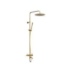 Eterno Bataryalı Duş Seti 3 Yollu - Brushed Gold