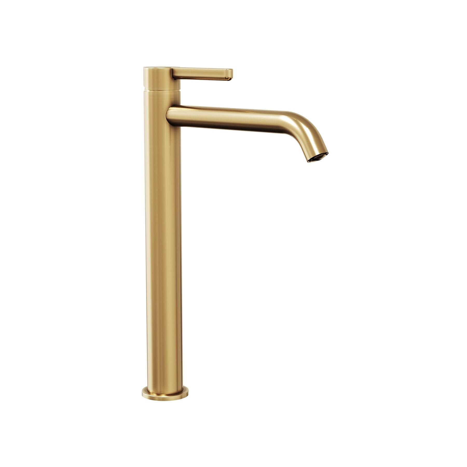 Eterno Tall Lavabo Bataryası - Brushed Gold / 3/8