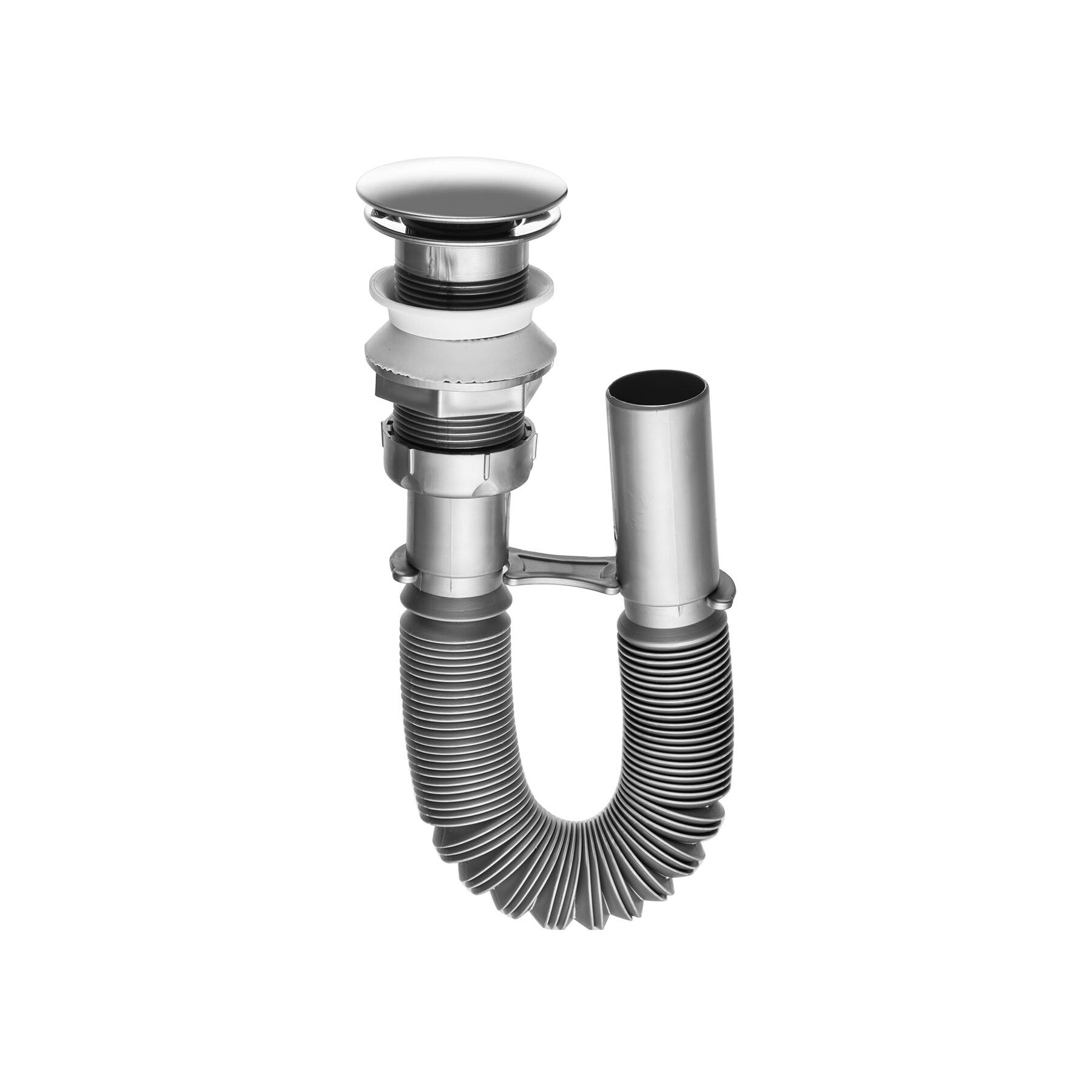 SK20 Körüklü Lavabo Sifonu Ø32 - Grey / w.Hole