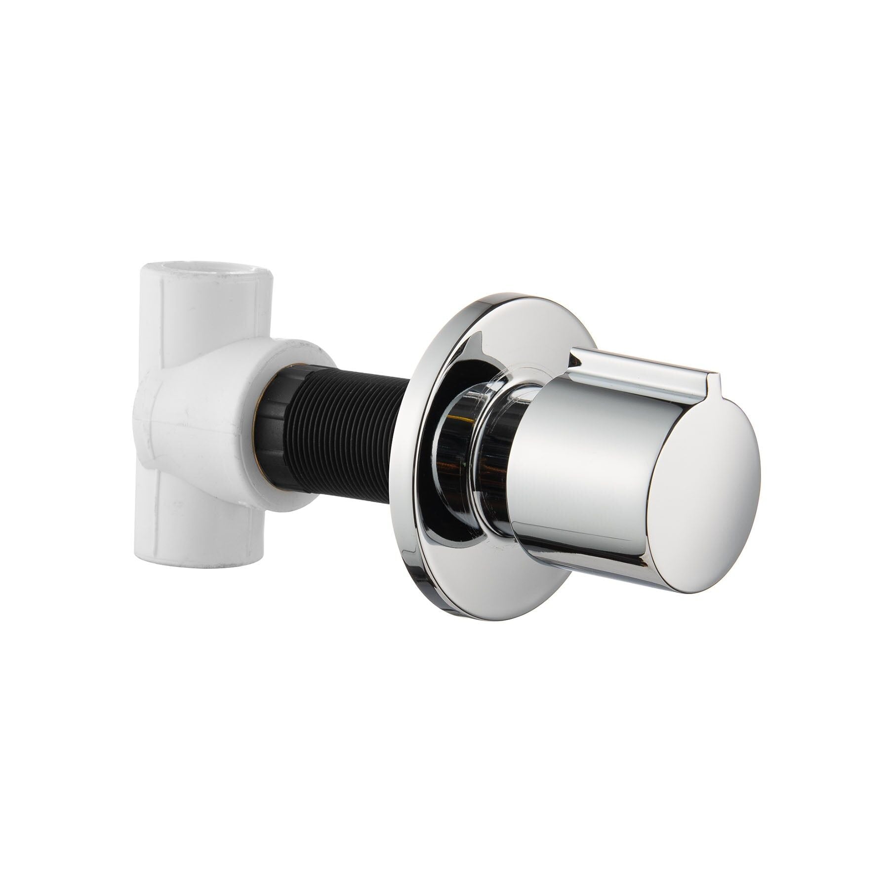 Round Ankastre Ara Musluk - Chrome / PPRC Body ø20