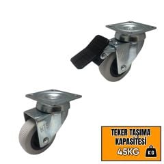 Hts Çift Bilyalı Tablalı Mobilya Tekeri 50 x 20