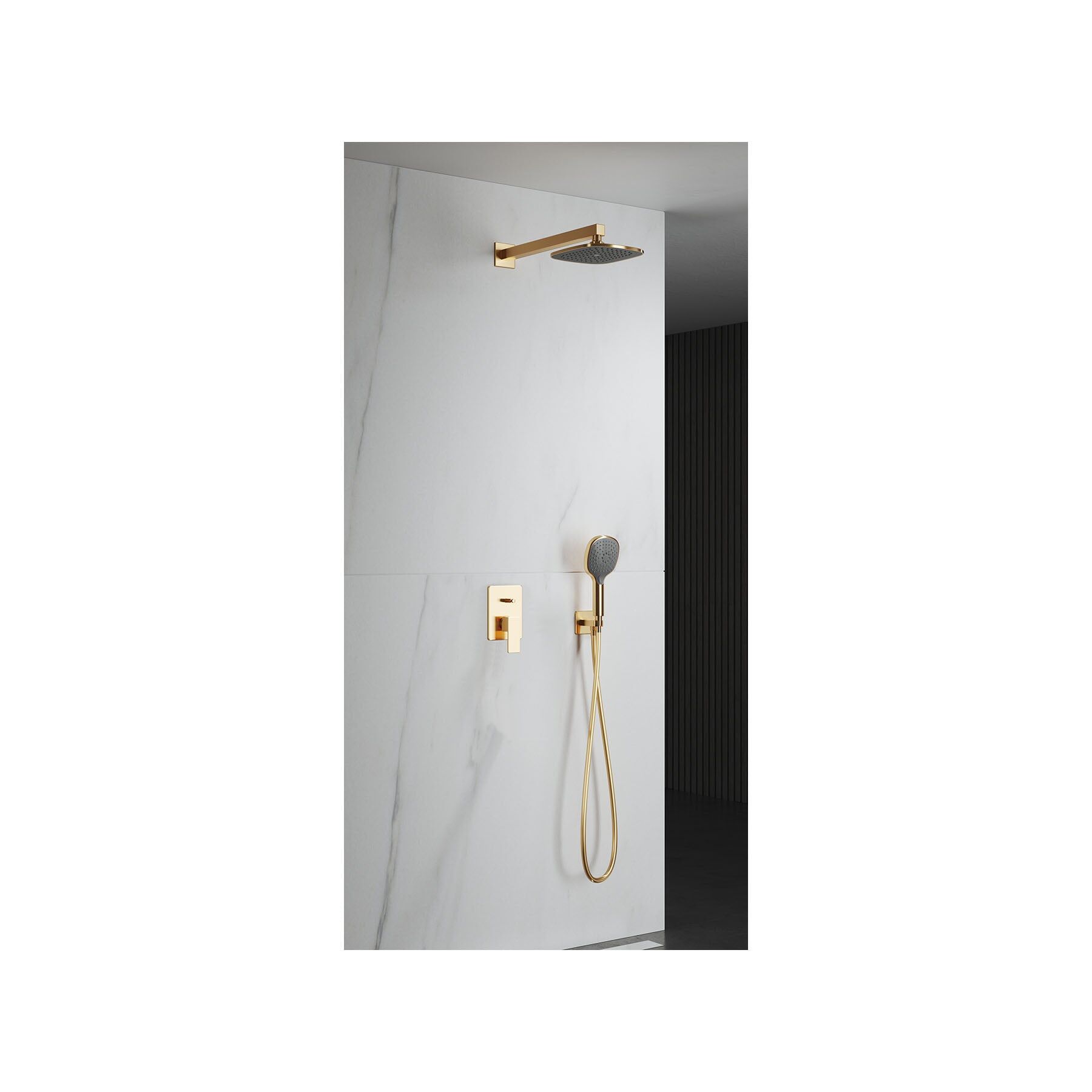 Bloc Optimal Ankastre Banyo Seti 2 Yollu - Brushed Gold