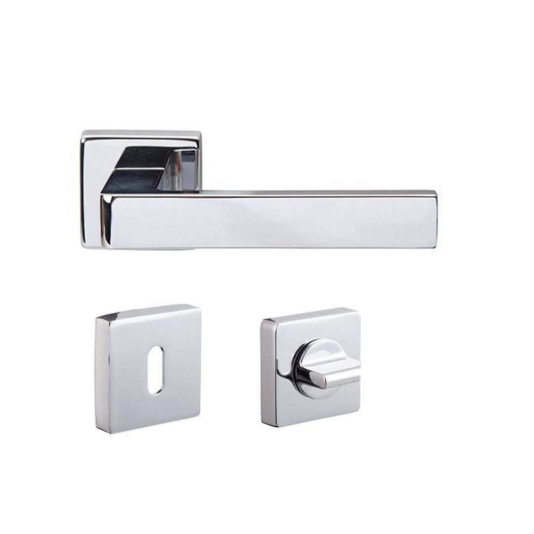 Nobel Bingöl Krom Kare Rozetli Kapı Kolu