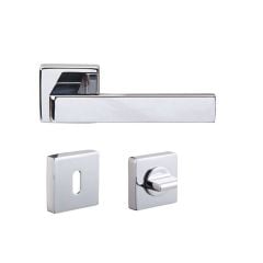 Nobel Bingöl Krom Kare Rozetli Kapı Kolu