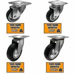 Hts Döner Başlı Tablalı Sanayi Tipi Teker Slb