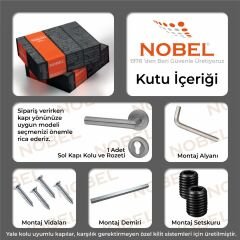 Çorlu Kapı Kolu Paslanmaz Saten Daire Rozetli Ss 304 Kalite YALE SOL