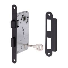 Kale Kilit 221 50 mm Siyah Oval Oda Kapı Kilidi Sessiz