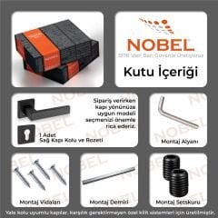 Max Avanti Kapı Kolu Matsiyah Kare Rozetli YALE SAĞ