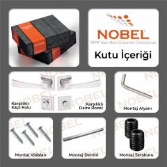 Konak Kapı Kolu Nikel İnox Kare Rozetli WC