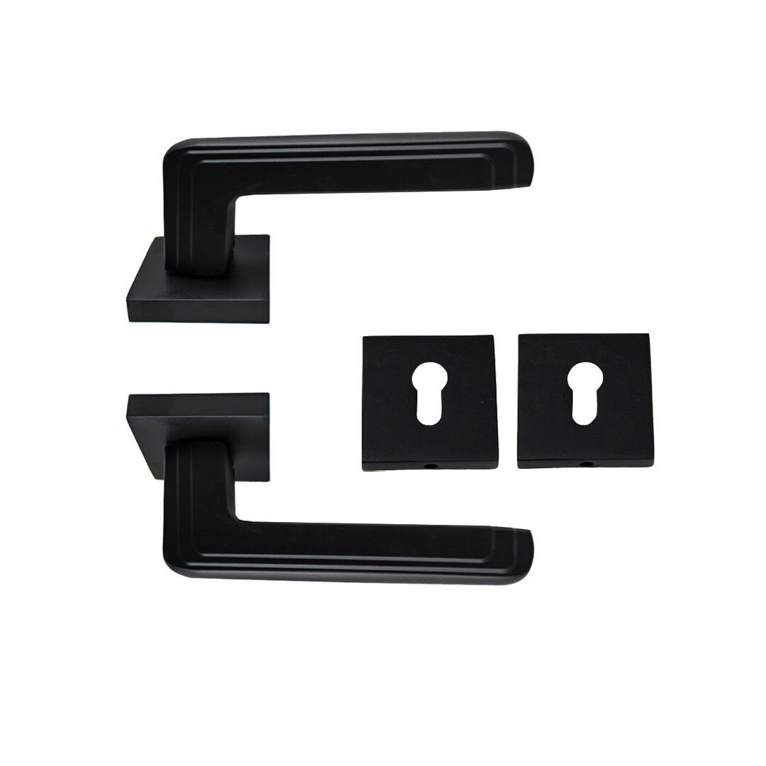 Nobel Bulut Siyah Kare Rozetli Kapı Kolu