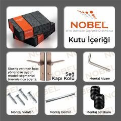 Güneş Kapı Kolu Naturel Bronz Aynalı WC SAĞ