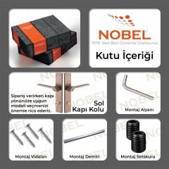 Güneş Kapı Kolu Naturel Bronz Aynalı WC SOL