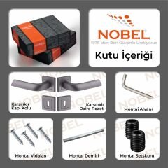 Massimo Kapı Kolu Naturel Titanyum Kare Rozetli ODA