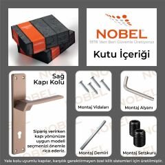 Güneş Kapı Kolu Naturel Bronz Aynalı YALE SAĞ
