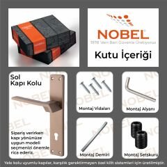 Güneş Kapı Kolu Naturel Bronz Aynalı YALE SOL