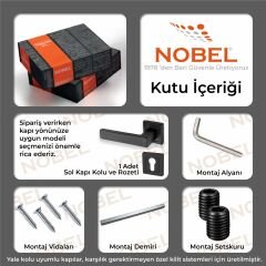 Max Avanti Kapı Kolu Matsiyah Kare Rozetli YALE SOL