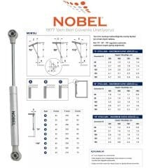 Dolap Kapak Pistonu, Gazlı Kapak Amortisörü, Piston Hidrolik Mutfak Dolabı (27cm 100N)