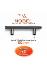 192 mm Metal Mobilya Kulpu – Mutfak Dolap Çekmece Kulpu, Dekoratif Kulp Seti (10 Adet) Titanyum