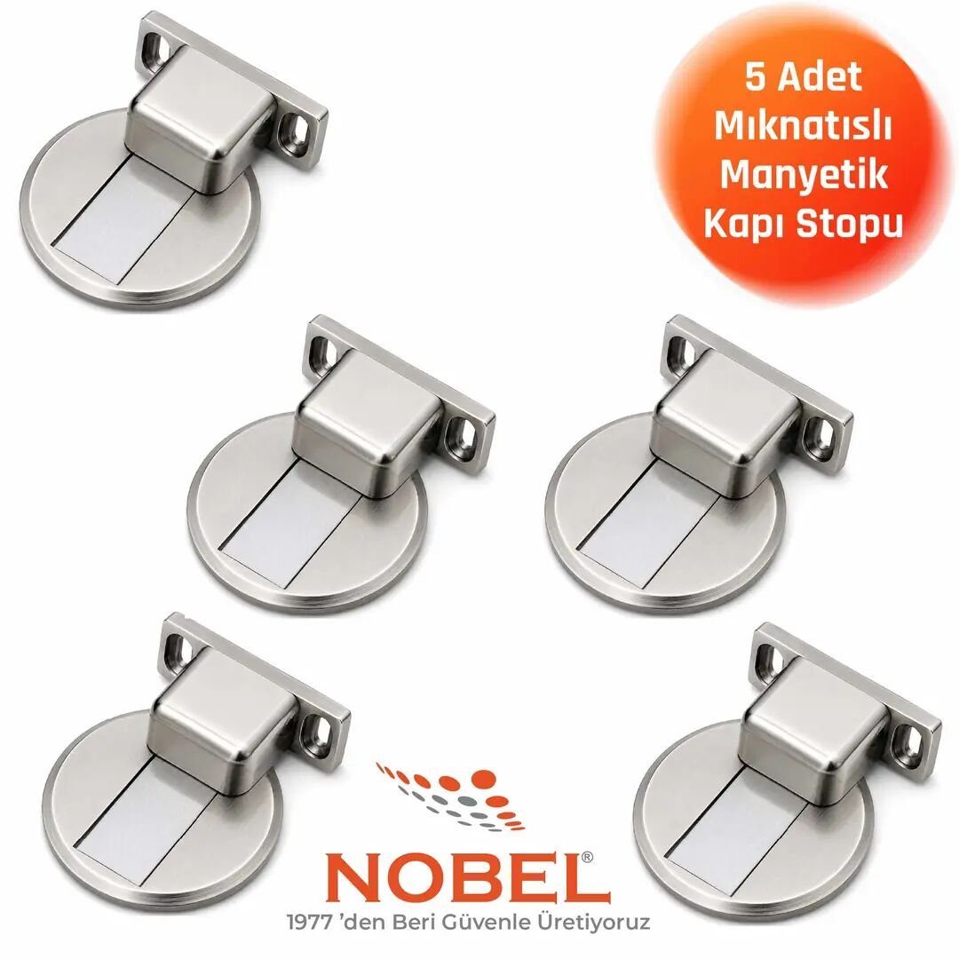 Manyetik Mıknatıslı Kapı Stoperi İnox (Vidalı) 5 ADET