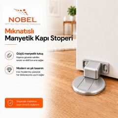 Manyetik Mıknatıslı Kapı Stoperi İnox (Vidalı) 5 ADET