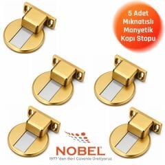 Manyetik Mıknatıslı Kapı Stoperi Altın (Vidalı) 5 ADET