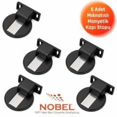 Manyetik Mıknatıslı Kapı Stoperi MatSiyah (Vidalı) 5 ADET
