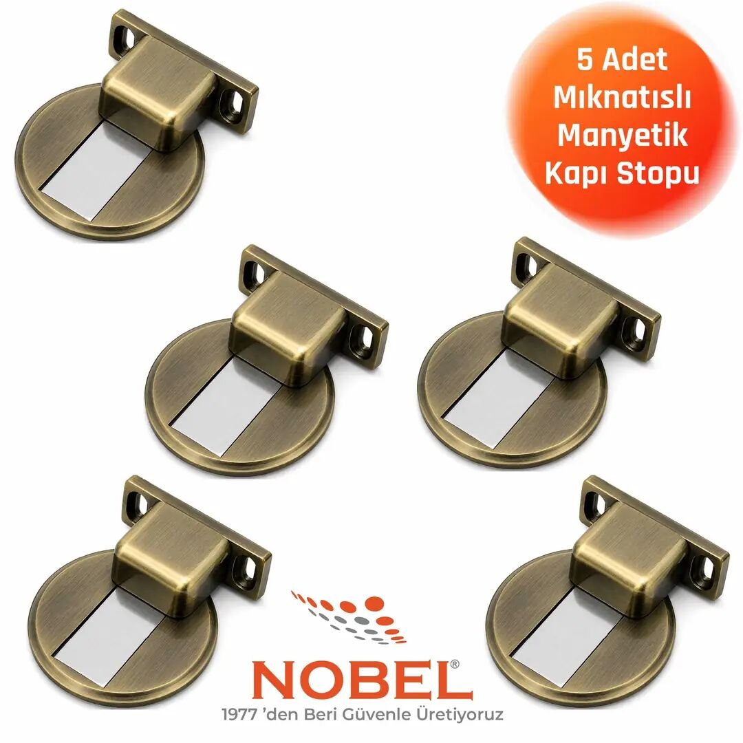 Manyetik Mıknatıslı Kapı Stoperi Antik Sarı (Vidalı) 5 ADET