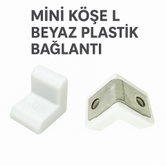 Ekstra Mini Köşe L Beyaz Plastik Bağlantı